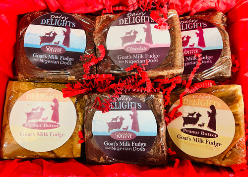 Dairy Delights Goat’s Milk Fudge & “Not Too Sweet Treats” Maine Maple Roasted Nuts Party Boxes
