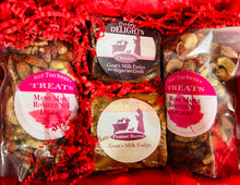 Dairy Delights Goat’s Milk Fudge & “Not Too Sweet Treats” Maine Maple Roasted Nuts Party Boxes