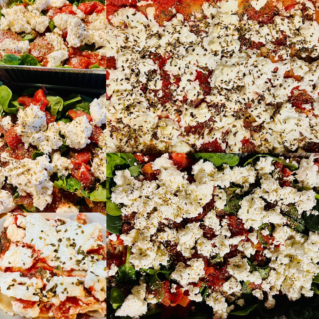 Vegetarian Chevre & Spinach Lasagna