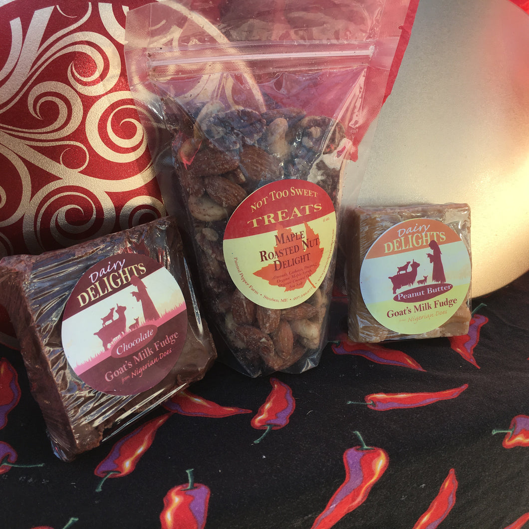 Maple Roasted Nuts & Dairy Delights Fudge Sampler Box
